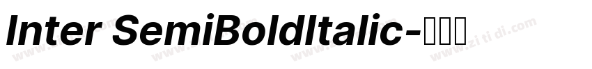 Inter SemiBoldItalic字体转换
